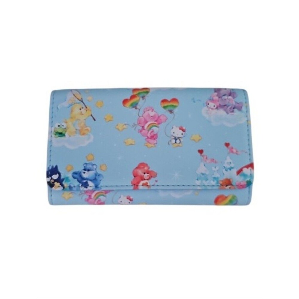 Loungefly Hello Kitty & Friends Care Bears Faux Leather Wallet NWOT Kawaii Cute